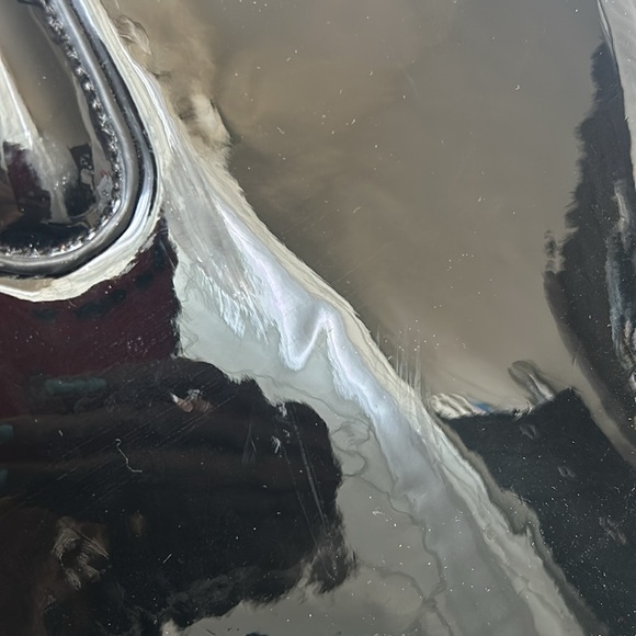 J. FRANCIS black patent leather tote/travel bag large bow - Picture 7 of 11